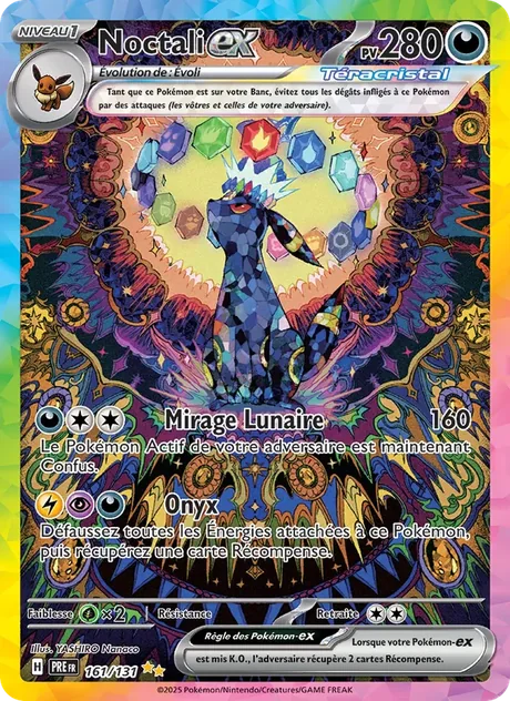 Carte Pokémon Noctali-ex, illustration spéciale rare